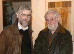 Martin McGarrigle and Michael Mullen Castlebar pictured at the official opening of an exhibition of paintings by Mary T Conroy in the Linenhall Arts Centre, Photo: Michael Donnelly 