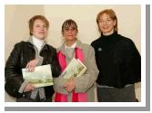 Pictured in the Linenhall Arts Centre, Castlebar at the launch of  the book Mayo, the Waters and the Wild with paintings by John P McHugh from left:: Aisling McLoughlin (niece of Deirdre and Michael Mullen), Ann Shesgreen Castlebar and  Anne Hanley Westport. Photo: Michael Donnelly