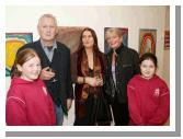 Pictured in the Linenhall Arts Centre, Castlebar at the launch of  the book Mayo, the Waters and the Wild written by Michael Mullen with paintings by John P McHugh from left  Peter and Kate McCarthy, Joy Heverin, at front are Aoife Heverin and Aisling Hegarty. Photo: Michael Donnelly