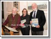 Pictured at the "Northabout" book launch in the Linenhall Arts Centre by Northabout skipper Jarlath Cunnane from left: Michael Mullen, who performed the launch, Marie  Farrell, Director Linenhal Arts Centre  and Jarlath Cunnane author  "Northabout" (sailing the North East and North West Passages). Photo:  Michael Donnelly