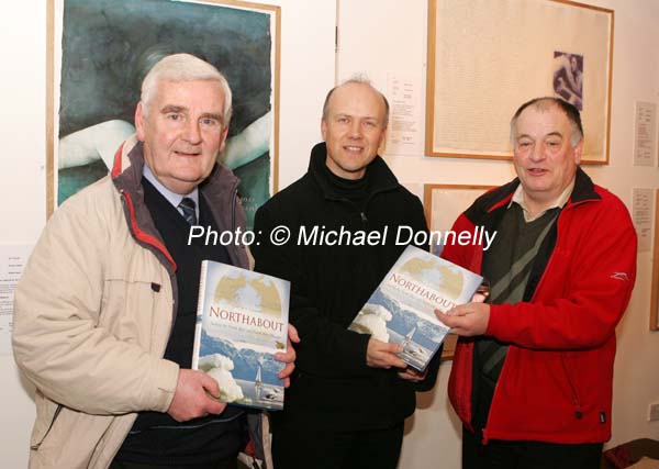 Pictured at the "Northabout" book launch in the Linenhall Arts Centre Castlebar from left: Noel O'Neill and PJ Maloney Castlebar and Michael O'Sullivan Westport