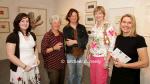 Marianne Heemskerk 2nd from left, pictured with her son Niall Watson, (Amsterdam) and her paintings (in centre background) at the official opening of an Exhibition from the Original Prints Gallery, (Temple Bar Dublin) in the Linenhall Arts Centre Castlebar, Included in photo are Crna Connolly, Director Original Prints Gallery, (on left); Deputy Beverley Flynn TD and Marie Farrell, director Linenhall Arts Centre. Photo Michael Donnelly