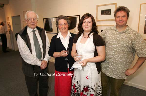 Pictured at the official opening of an Exhibition from the Original Print Gallery in the Linenhall Art Centre Castlebar, from left: Aidan and Mary Connolly, Crna Connolly Director of Original Prints, Templebar, Dublin and Ian Wieczorek, PR officer Linenhall Arts Cenre. Photo Michael Donnelly