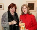 Brd Burke Tourmakeady and Sandra Claxton Carnacon pictured at the launch of time to write a collection of writings by the Linenhall Writers in The Linenhall Arts Centre, Castlebar. Photo: Michael Donnelly