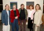 Marie Farrell, director Linenhall Arts Centre, Castlebar (left) pictured in The Linenhall Arts Centre, Castlebar at the launch of time to write a collection of writings by the Linenhall Writers, with some of the contributors, from left: Bettina Peterseil, Derry Houlihan, Jean Tuomey, and Edel Burke, Photo Michael Donnelly