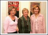 Three Kathleen Sweeneys pictured at the official opening of "thus spoke the silent spaces" an exhibition of recent work by Tracy Sweeney Castlebar in the Linenhall Arts Centre, Castlebar, (on the left is the artist's mother). Photo:  Michael Donnelly