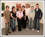 Tracy Sweeney Castlebar pictured with family members at the official opening of "thus spoke the silent spaces" an exhibition of  her recent work in the Linenhall Arts Centre, Castlebar, from left: Nigel O'Reilly, Vicky Sweeney, Kathleen Sweeney, Tracy Sweeney, Artist; Tom Sweeney, and Dave and Tom Sweeney. The exhibition ends 30th October. Photo:  Michael Donnelly