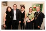 Pictured at the official opening of "thus spoke the silent spaces" an exhibition of recent work by Tracy Sweeney Castlebar in the Linenhall Arts Centre, Castlebar, from left: Finula White, Pat Moran, who performed the official opening; Tracy Sweeney, Artist; Marie Farrell, Director Linenhall Arts Centre Castlebar and Cllr Blackie Gavin, representing the Mayor of Castlebar. Photo:  Michael Donnelly