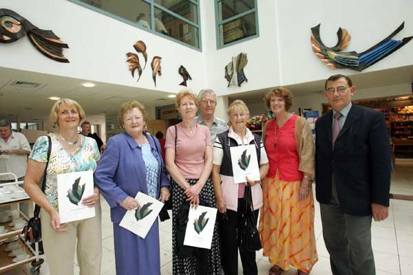 Pictured at the official opening of Exhibition by Sally McKenna at Mayo General Hospital, Castlebar from left Nora Ward, Ann Lavin, Sue O'Donnell, Adrian Lenehan from Boyle, Mary Conway, Sally McKenna artist,and Dr. I Tobia Mayo General Hospital. Photo Michael Donnelly