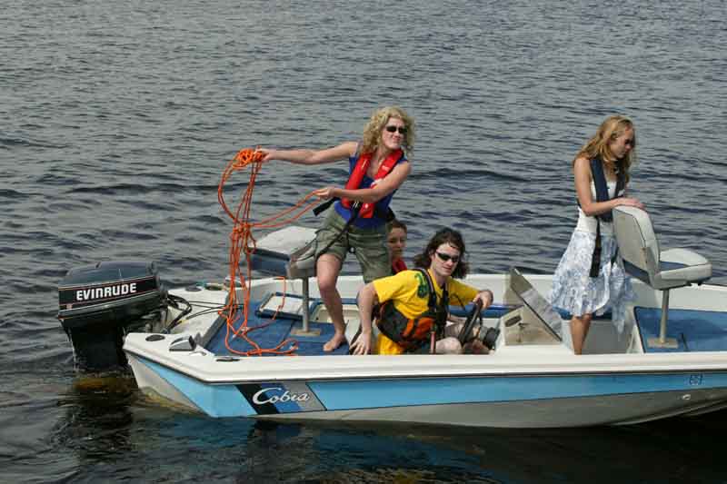 Coming ashore after a spin on Lough Derg