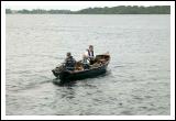 Fishing from a traditional boat on Lough Derg