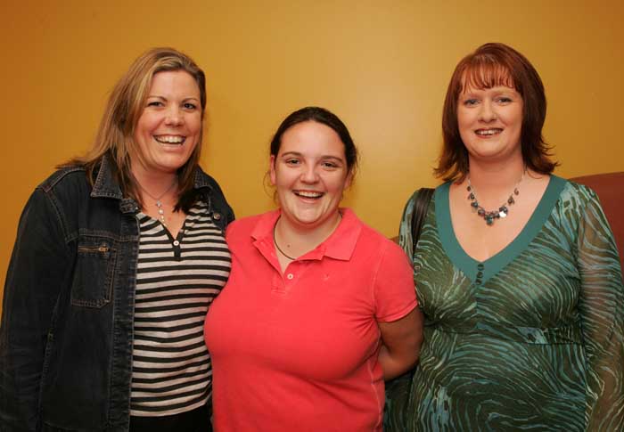 Caroline Litster, Yvonne Gorman and Sinead Gilmartin, Sligo pictured at "Beautiful South" in the tf Royal Theatre, Castlebar. Photo:  Michael Donnelly