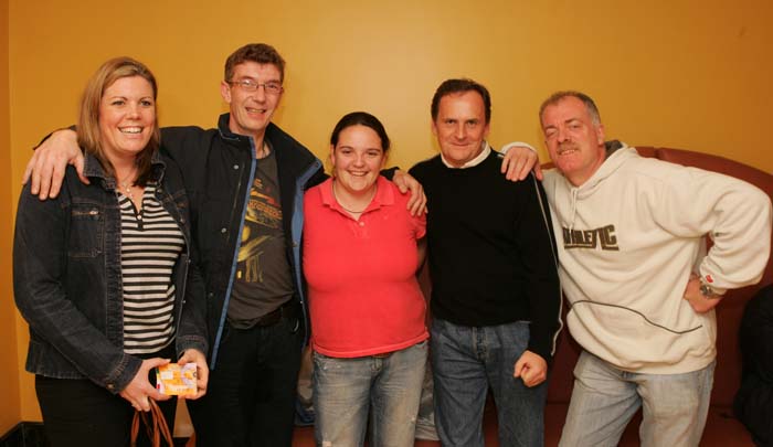 Caroline Litster, Sligo; John Smith Westport, Yvonne Gorman Sligo Declan Heneghan, Westport  and P McLoughlin, Sligo pictured at "Beautiful South" in the tf Royal Theatre, Castlebar. Photo:  Michael Donnelly