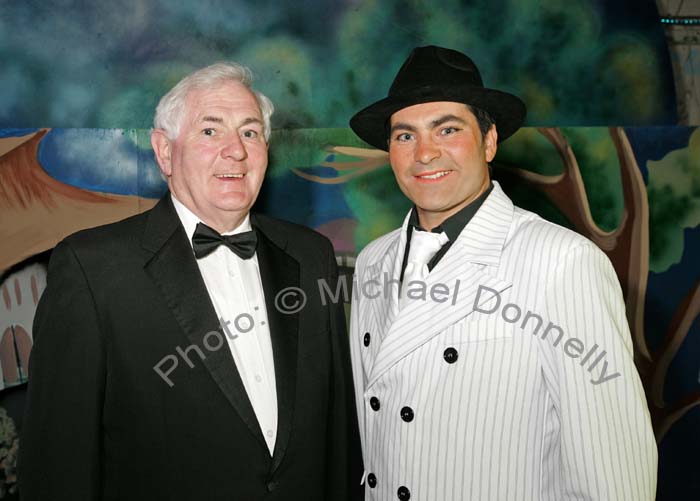 Sean Costello (snr) and Sean Costello (jnr) in Ballinrobe Musical Society production of "Hot Mikado" in Ballinrobe Community School, last Sunday night, the production is staged every night till Saturday 24th February. Photo:  Michael Donnelly