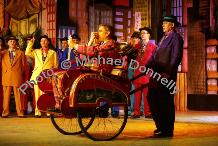 A scene from Ballinrobe Musical Society production of "Hot Mikado" in Ballinrobe Community School, last Sunday night, the production is staged every night till Saturday 24th February. Photo:  Michael Donnelly