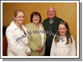 Darina , Geraldine, Declan and Karen Hynes Straide, pictured at the Sir James Galway Concert in the TF Royal Theatre, Castlebar. Missing from photo was Michelle Hynes who assisted Sir James Galway on stage. Photo:  Michael Donnelly