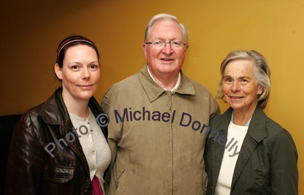 Michaella Cobbe, Mr Joe Johnston and Siobhan Johnston, Castlebar, pictured at the Sir James Galway Concert in the TF Royal Theatre, Castlebar. Photo:  Michael Donnelly