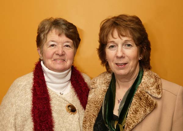 Ann Meehan Charlestown and Lily Leonard, Moycullen, pictured at the MWR Tsunami Relief Concert in the TF Royal Hotel and Theatre Castlebar. Photo Michael Donnelly 