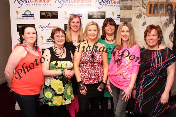 The "Annies Babes" pictured at "Here & Now "(The Original 80's acts Live in Concert) in the Castlebar Royal Theatre and Event Centre, from left: Sandra Nestor, Nora Crishel, Mags Donovan, Niamh Donovan, Catherine Flanagan, Susan Lavelle, and Deirdre Jennings. Photo:  Michael Donnelly