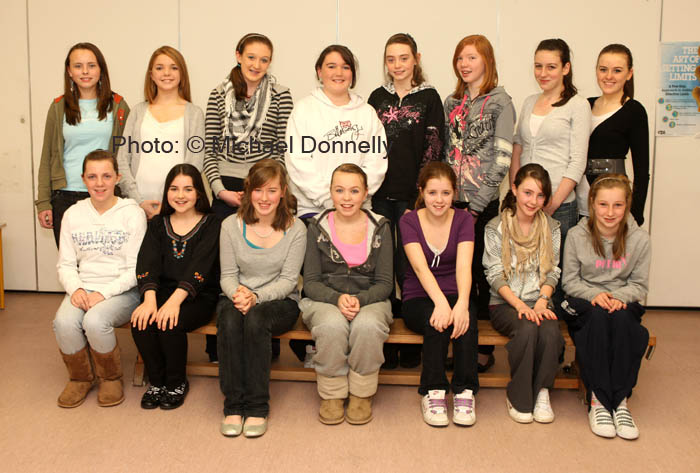 Castlebar Pantomimes  13 to 14 year old Junior Chorus for Puss In Boots which goes on stage in Castlebar Royal Theatre 15th 18th Jan. Photo:  Michael Donnelly