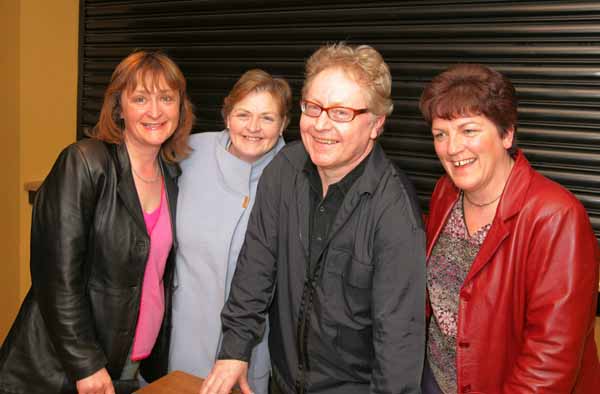 Maureen Murray, Mary Fox and Breege Flynn, Castlebar, pictured with Paul Brady after his concert in the new Royal Theatre Castlebar. Photo Michael Donnelly