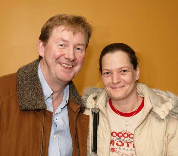 Terry Gallagher and Mary Gill, Sligo, pictured at  Big  Roger Whittaker fanes Steve and Sonia Nyland Wood Green London (steves parents from Brikens) pictured at the Roger Whittaker Concert in the TF Royal Hotel and Theatre Castlebar. Photo Michael Donnelly