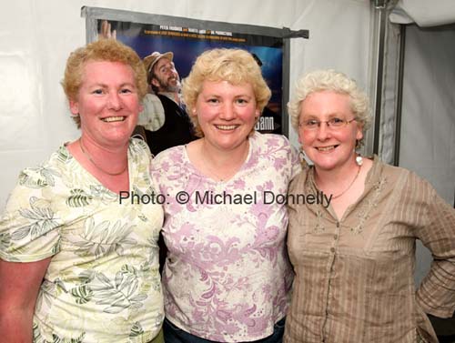 The Gilvarry sisters from Ballymachahola Crossmolina, pictured at the Saw Doctors in the TF Royal Theatre Castlebar, from left: Eileen O'Malley, Ballina; Colete Barrett, Ballymachahola, and Breeda Oliver, Swinford. Photo:  Michael Donnelly