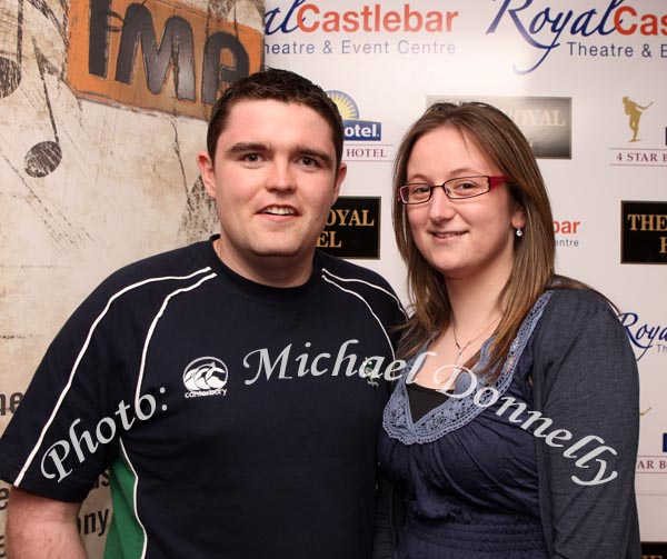 Walter Needham Kilsallagh Westport and Rachel Heraty, Westport, pictured at The High Kings in the TF Royal Theatre Castlebar. Photo:  Michael Donnelly