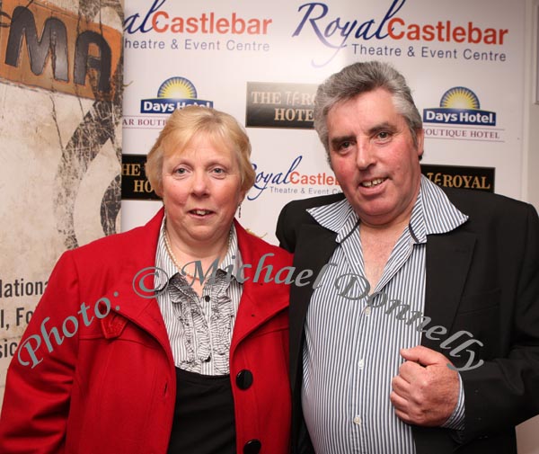 Alison and John Lydon, Finny, Clonbur, who were celebrating their 30th Wedding anniversary pictured at The High Kings in the TF Royal Theatre Castlebar. Photo:  Michael Donnelly