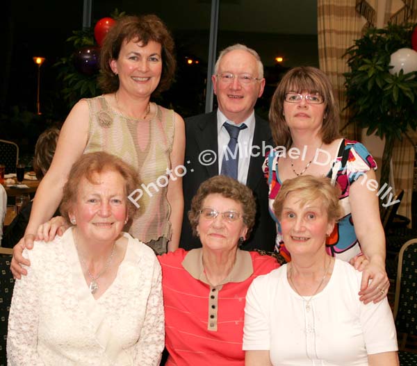 Neighbours pictured at the Ruby anniversary Celebrations of Fr Paddy Kilcoyne's Ordination in The Park Hotel, Kiltimagh, front from left: Eileen Roughneen, Bridie Reilly, and Cait McTigue; At back: Mary Murphy, Hugh McTigue  and Marion Dunne. Photo:  Michael Donnelly