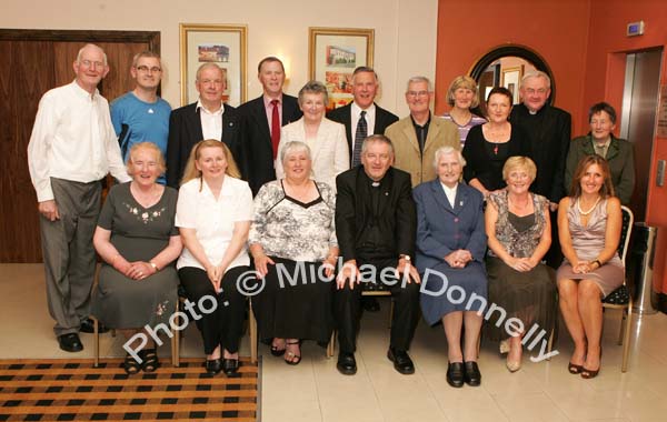Fr Paddy Kilcoyne P.P. Kiltimagh pictured with well-wishers at the Ruby anniversary Celebrations of his Ordination in The Park Hotel, Kiltimagh. Photo:  Michael Donnelly