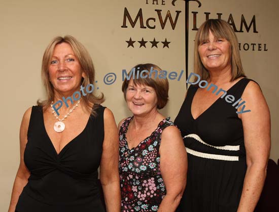 Waterford ladies Margaret Kiely, Jean Carey and Mary Walsh pictured in the McWilliam Park Hotel, Claremorris at the "Hometown Tribute to Michael Commins  celebrating 30 years of service to the Irish showbiz scene as journalist, broadcaster and songwriter. Photo:  Michael Donnelly
