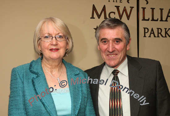 Carmel and Paddy Diskin, Milltown pictured in the McWilliam Park Hotel, Claremorris at the "Hometown Tribute to Michael Commins  celebrating 30 years of service to the Irish showbiz scene as journalist, broadcaster and songwriter. Photo:  Michael Donnelly

