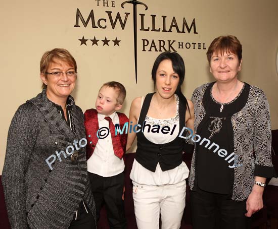 Geraldine, John and Louisa Shovlin, and Bernie Diver  Ardara Co Donegal pictured in the McWilliam Park Hotel, Claremorris at the "Hometown Tribute to Michael Commins  celebrating 30 years of service to the Irish showbiz scene as journalist, broadcaster and songwriter, . Photo:  Michael Donnelly
