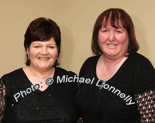 Marie Gallagher and Anne Haughey Kilcar Co Donegal pictured in the McWilliam Park Hotel, Claremorris at the "Hometown Tribute to Michael Commins  celebrating 30 years of service to the Irish showbiz scene as journalist, broadcaster and songwriter. Photo:  Michael Donnelly