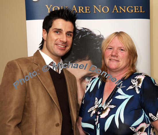 John McNicholl pictured Mary Smith Cranmore Sligo in the McWilliam Park Hotel, Claremorris at the "Hometown Tribute to Michael Commins  celebrating 30 years of service to the Irish showbiz scene as journalist, broadcaster and songwriter. Photo:  Michael Donnelly