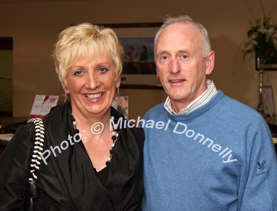 Margaret Jennings and Sean Langan Westport pictured in the McWilliam Park Hotel, Claremorris at the "Hometown Tribute" to Michael Commins. Photo:  Michael Donnelly