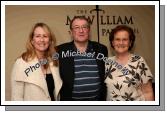 Deirdre Bonner (singer) pictured  with Terence  and Kitty Bonner Dungloe, Co Donegal in the McWilliam Park Hotel Claremmorris at the "Hometown Tribute to Michael Commins  celebrating 30 years of service to the Irish showbiz scene as journalist.Photo:  Michael Donnelly