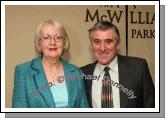 Carmel and Paddy Diskin, Milltown pictured in the McWilliam Park Hotel, Claremorris at the "Hometown Tribute to Michael Commins  celebrating 30 years of service to the Irish showbiz scene as journalist, broadcaster and songwriter. Photo:  Michael Donnelly

