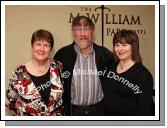 Bridie Devane Glenamaddy, Michael Howley, Dunmore and Kathleen Kearney Glenamaddy pictured in the McWilliam Park Hotel, Claremorris at the "Hometown Tribute to Michael Commins  celebrating 30 years of service to the Irish showbiz scene as journalist, broadcaster and songwriter. Photo:  Michael Donnelly

