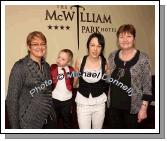 Geraldine, John and Louisa Shovlin, and Bernie Diver  Ardara Co Donegal pictured in the McWilliam Park Hotel, Claremorris at the "Hometown Tribute to Michael Commins  celebrating 30 years of service to the Irish showbiz scene as journalist, broadcaster and songwriter, . Photo:  Michael Donnelly