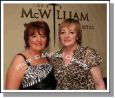 Sisters Martina O'Sullivan, Ballina / Donegal and Joan Molloy Ballina pictured in the McWilliam Park Hotel, Claremorris at the "Hometown Tribute to Michael Commins  celebrating 30 years of service to the Irish showbiz scene as journalist, broadcaster and songwriter. Photo:  Michael Donnelly

