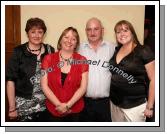 Pictured at "Big Tom" in the McWilliam Park Hotel, Claremorris at the "Hometown Tribute to Michael Commins  celebrating 30 years of service to the Irish showbiz scene as journalist, broadcaster and songwriter,  from left: Margaret Berry, Killawalla, Anne Benn (Enniskillen) Sean Berry, Killawalla  and Leanne Benn of the Benn sisters who took part in the show. Photo:  Michael Donnelly