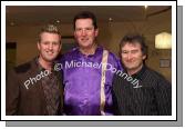 Mike Denver, pictured with Mick Flavin and Michael Commins in the McWilliam Park Hotel, Claremorris at the "Hometown Tribute to Michael Commins  celebrating 30 years of service to the Irish showbiz scene as journalist, broadcaster and songwriter.Photo:  Michael Donnelly