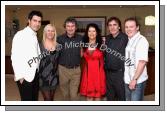 Group of Artists pictured in the McWilliam Park Hotel, Claremorris at the "Hometown Tribute to Michael Commins  celebrating 30 years of service to the Irish showbiz scene as journalist, broadcaster and songwriter, from left: John McNicholl, Derry, Fhiona Ennis, Wexford; Michael Commins, Caroline Eaton, Knock, John Eaton and Tomas  Maguire, Fermanagh. Photo:  Michael Donnelly