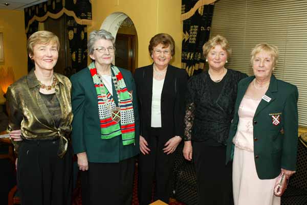 Yvonne  Barrett, Newcastle, Galway; Maureen Langan Egan, Chairperson; Teresa Downes Killala/Salthill; Mary OMalley, Louisburgh; Loretta Walsh, President  Muintir Maigheo Galway pictured at the Associations  35th Annual dinner Dance in the Sacre Coeur Hotel Salthill Galway
Photo Michael Donnelly   
