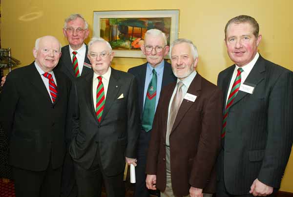 Pictured at Muintir Maigh Eo Gallimh 35th Annual Dinner Dance in the Sacre Coeur Hotel Salthill Galway from left: John Walkin Ballina Andy Dunleavy, Crossmolina/ Galway Donal Downes Castlebar /Galway, George Henry, Sean Heneghan  and Frank Gaughan Belmullet. Photo Michael Donnelly 