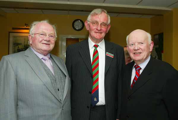 Sean and Andy Dunleavy Salthill and John Walkin, Ballina pictured at their 35th Annual dinner Dance in the; Sacre Coeur Hotel Salthill Galway. Photo Michael Donnelly