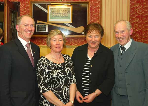Joe and Helen Byrne, Ballyhaunis and Margaret and Pat Byrne, Ballyhaunis pictured at Muintir Maigh Eo Gallimh 35th Annual dinner Dance in the Sacre Coeur Hotel Salthill Galway. Photo Michael Donnelly