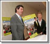 Dr. Jerry Cowley T.D. speaking at the launch of his General Election campaign pictured with Award winning Photographer Eamonn O'Boyle, designer of Dr Jerry Cowley's new General Election Poster, in Days Hotel "The Harlequin", Castlebar. Photo:  Michael Donnelly